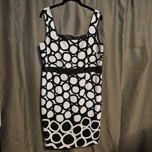 Voir Voir Size 12 Black and White Polka Dot Dress EUC